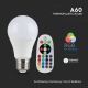 LED RGB Stmívatelná žárovka A60 E27/8,5W/230V 3000K + dálkové ovládání
